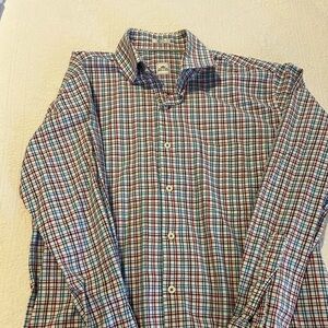 Peter Millar Blue and Red Plaid Shirt